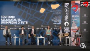 Mario Bolzan, Agostino Carloni, Marina Casini, Domenico Menorello e Matteo Rizzolli al Meeting di Rimini 2025