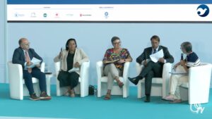 Valerie Guarnieri, Irene Panozzo, Marco Riccardo Rusconi e Michele Morana al Meeting di Rimini 2025