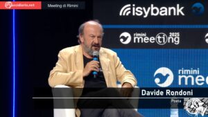 Il poeta Davide Rondoni durante il suo intervento al Meeting di Rimini 2025