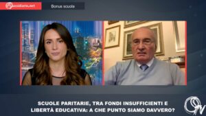 Roberto Pasolini (Comitato Politico Scolastico non statale) intervistato da da Maddalena Ferroni (Foto: SUSSIDIARIO TV)