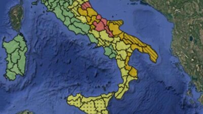 Allerta meteo rossa oggi 2 aprile 2026: ciclone Ermino su Abruzzo, Molise e Puglia