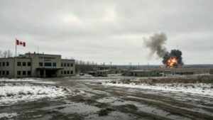 Canada: incendio in una base militare